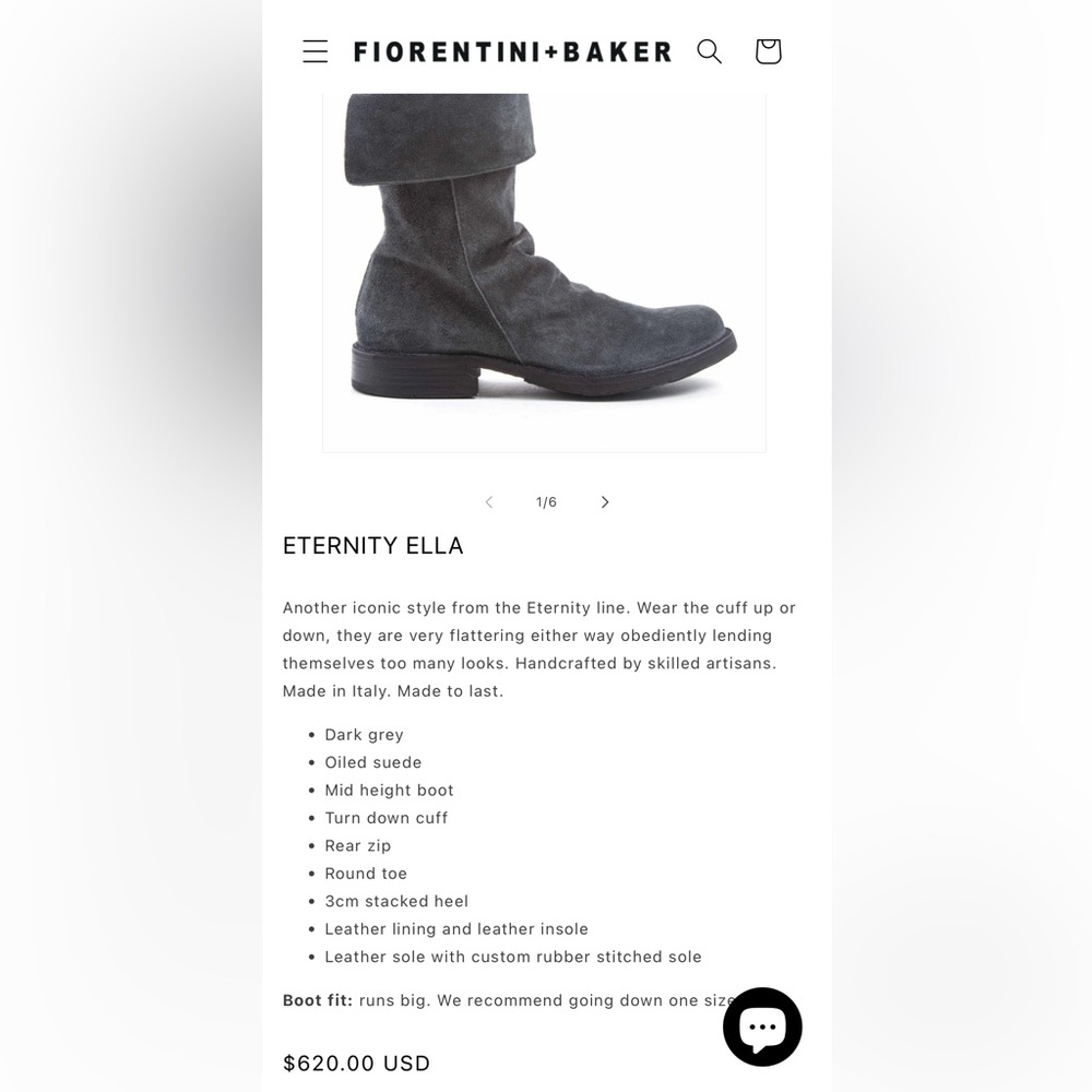 Fiorentini + Baker Gray Suede Ella Eternity Boots  39 / 9